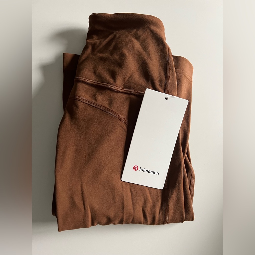 NWT! LULULEMON ATHLETICA high waisted groove pants, nulu - roasted brown, size 2